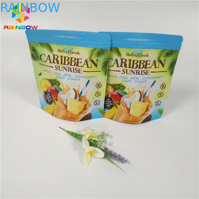 차 분말/커피 포장은 지퍼 주머니 지퍼에 의하여 잠긴 광택이 없는 Doypack 부대를 위로 서 있습니다