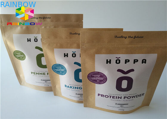 명확한 창은 물색을 위한 종이 봉지에 의하여 브라운 재생된 Kraft 종이를 주문을 받아서 만들었습니다