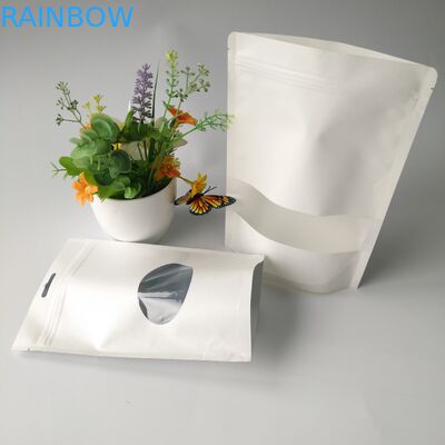 주머니 종이상자 명확한 직사각형/타원형 창을 가진 포장 음식 급료를 위로 서 있으십시오