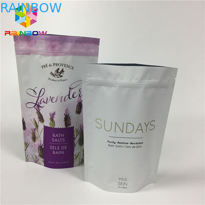 박판으로 만들어진 광택이 없는 알루미늄 호일은 건조한 음식 포장을 위한 지퍼 주머니 부대를 위로 서 있습니다