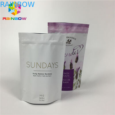 박판으로 만들어진 광택이 없는 알루미늄 호일은 건조한 음식 포장을 위한 지퍼 주머니 부대를 위로 서 있습니다