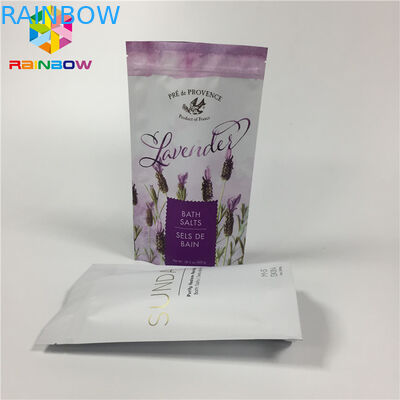 박판으로 만들어진 광택이 없는 알루미늄 호일은 건조한 음식 포장을 위한 지퍼 주머니 부대를 위로 서 있습니다