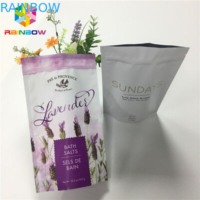 박판으로 만들어진 광택이 없는 알루미늄 호일은 건조한 음식 포장을 위한 지퍼 주머니 부대를 위로 서 있습니다