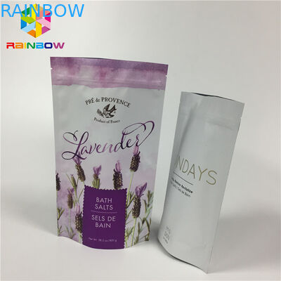 박판으로 만들어진 광택이 없는 알루미늄 호일은 건조한 음식 포장을 위한 지퍼 주머니 부대를 위로 서 있습니다