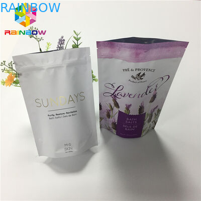 박판으로 만들어진 광택이 없는 알루미늄 호일은 건조한 음식 포장을 위한 지퍼 주머니 부대를 위로 서 있습니다