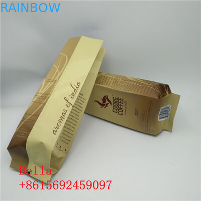 광택이 없는 지상은 벨브로 포장해 지퍼 주머니 측 삼각천 부대 커피 콩을 위로 서 있습니다