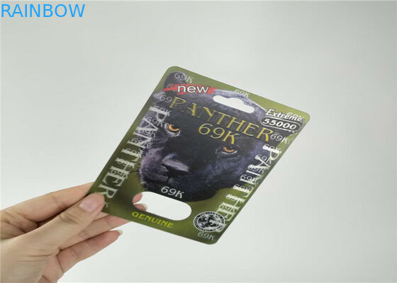 3D 약병 파손 긴 수명을 비 포장하는 코뿔소 알약 캡슐 물집 카드