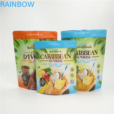 지플락 알루미늄 호일은 건조 과일 포장을 위한 주머니 사진 요판 인쇄를 위로 서 있습니다