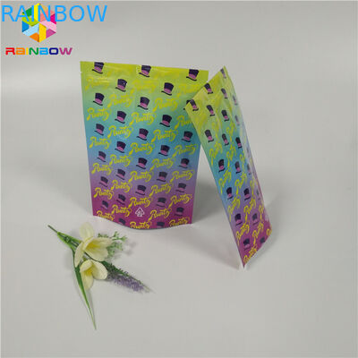 지플락 과자 냄새 증거 Runtz 부대는 주머니 아이 저항하는 사진 요판 인쇄를 위로 서 있습니다