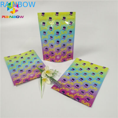 지플락 과자 냄새 증거 Runtz 부대는 주머니 아이 저항하는 사진 요판 인쇄를 위로 서 있습니다