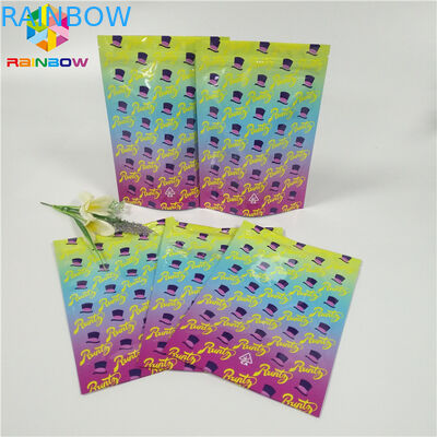 지플락 과자 냄새 증거 Runtz 부대는 주머니 아이 저항하는 사진 요판 인쇄를 위로 서 있습니다