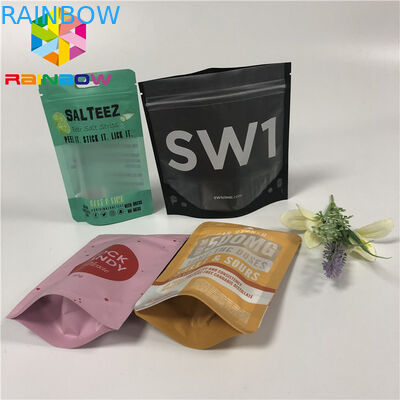 FDA Mylar는 지퍼 주머니, 걸림새 구멍을 가진 Ziplock에 의하여 밀봉된 비닐 봉투 위로 서 있습니다