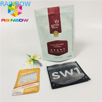 습기 장벽 알루미늄 호일은 주머니 부대 커피 콩 Ziplock 플라스틱을 위로 서 있습니다