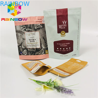 광택이 없는 티백 포장은 지퍼/찢는 노치를 가진 알루미늄 호일 부대를 위로 서 있습니다