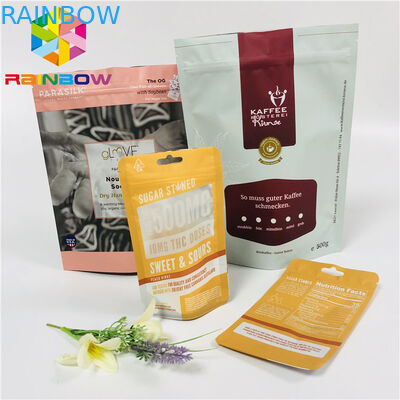 광택이 없는 티백 포장은 지퍼/찢는 노치를 가진 알루미늄 호일 부대를 위로 서 있습니다