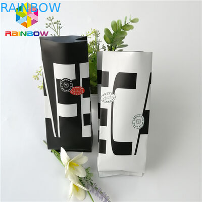 Resealable 알루미늄 호일은 주머니 12oz 16oz 측 삼각천 굽기 커피 티백을 위로 서 있습니다