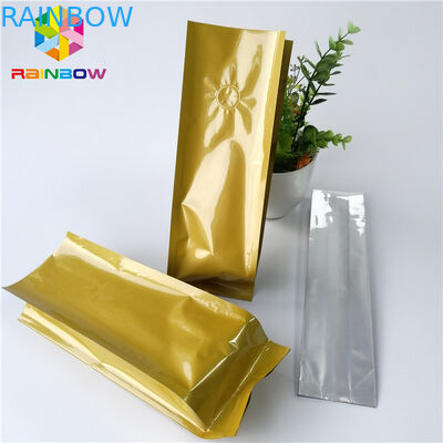 Resealable 알루미늄 호일은 주머니 12oz 16oz 측 삼각천 굽기 커피 티백을 위로 서 있습니다