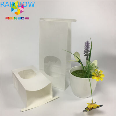 주석 동점을 가진 보통 백지 공간 창 부대를 포장하는 기름이 안 배는 식사 부대