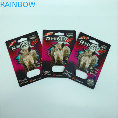 물집 팩 포장 삽입 카드 남성 증진 알약 3D 카드 포장 부대를 미끄러지십시오