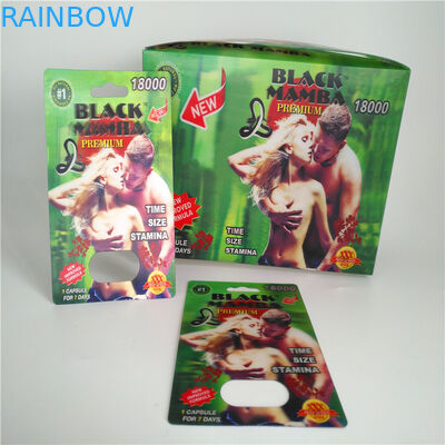 물집 팩 포장 삽입 카드 남성 증진 알약 3D 카드 포장 부대를 미끄러지십시오