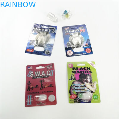 의학 사용법 물집 카드 포장 코뿔소 11 대작 24k 3D 카드 재고목록 물집 팩