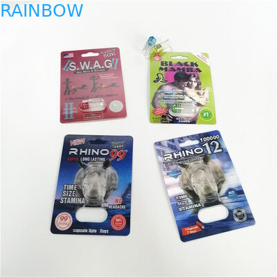 까만 Zen Paper Display Mama 수상 카드를 포장하는 남성 증진 약물 물집 팩