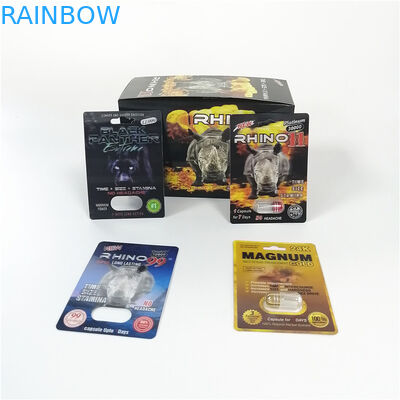 물집 카드 주문을 받아서 만들어진 크기를 포장하는 포장 남성 증진 알약을 미끄러지십시오