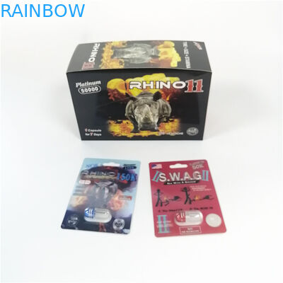 환경 친화적인 물집 카드 껍질 스티커를 가진 포장 남성 성적인 알약 서류상 카드