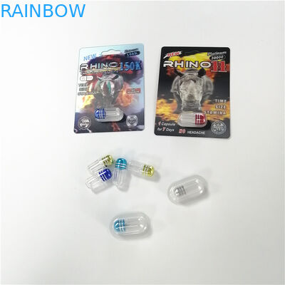 광택지 물집 카드 포장 관례는 3D 효력 코뿔소 69 알약 캡슐 팩을 인쇄했습니다