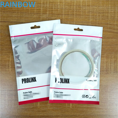 손잡이를 가진 Resealable 휴대전화 케이스 부대를 포장하는 지플락 USB 케이블 플라스틱 주머니