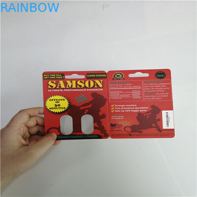 관례에 의하여 인쇄된 코뿔소 69 성 알약 3D 카드가 남성 증진 알약에 의하여 카드 패킹 물집이 생깁니다