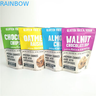 글루텐 자유로운 식사 부대 Ziplock를 가진 포장 식품 포장 과자 냄새 증거 부대