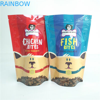 개 치료 저장 애완 동물 먹이 부대 박판으로 만들어진 플라스틱 재사용할 수 있는 진공 유기 주머니