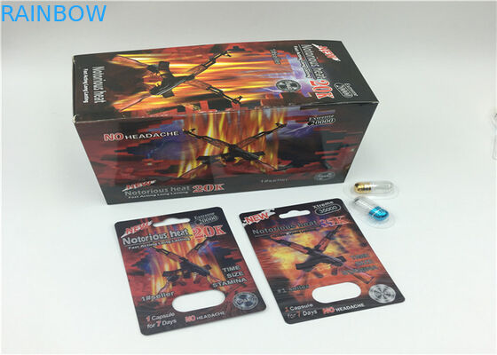 코뿔소 69 3d 물집 카드 전시 종이상자를 가진 포장 캡슐 알약 주문 색깔