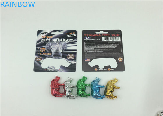 3D 홀로그램 효력 알약 물집 카드 포장 코뿔소 69 콘테이너 탄알 내구재