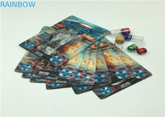 남성 강화 자연적인 성과 성 알약을 위해 포장하는 튼튼한 서류상 카드