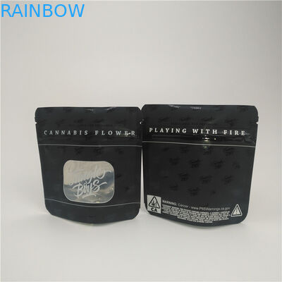 Mylar 광택이 없는 까만 알루미늄 호일은 주머니 의학 담배 잎 포장을 위로 서 있습니다