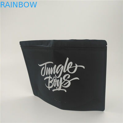 Mylar 광택이 없는 까만 알루미늄 호일은 주머니 의학 담배 잎 포장을 위로 서 있습니다