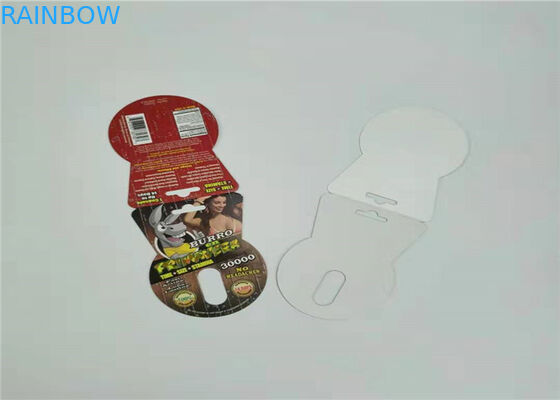 빨간 짜개진 조각 코뿔소 V7 물집 카드 관례 색깔을 포장하는 1장의 고정되는 성 알약 서류상 카드