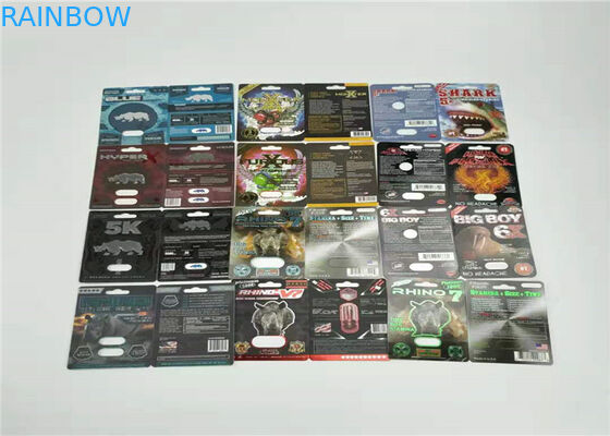 오프셋 인쇄를 각인하는 빨간 포일을 포장하는 7000K 버팔로 종이 물집 카드