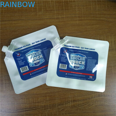 음식 저장 관례는 비닐 봉투 주둥이/모자를 가진 방수 재사용할 수 있는 냉각기 얼음주머니를 인쇄했습니다