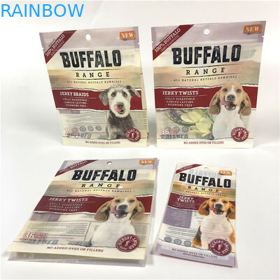 강한 바다표범 어업 냄새 증거 애완 동물 먹이 부대 UV 로고는 쉬운 오프닝 눈물 노치로 인쇄했습니다