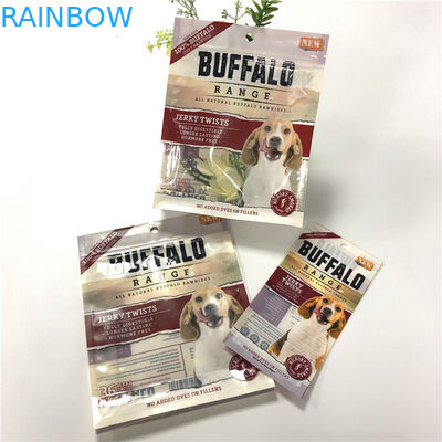 강한 바다표범 어업 냄새 증거 애완 동물 먹이 부대 UV 로고는 쉬운 오프닝 눈물 노치로 인쇄했습니다