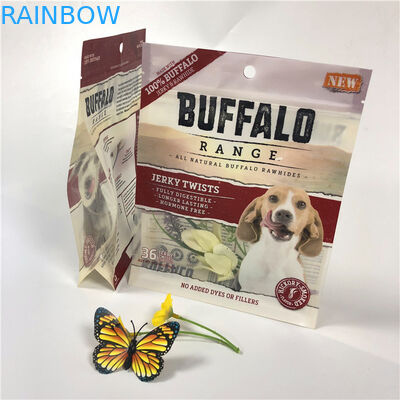 강한 바다표범 어업 냄새 증거 애완 동물 먹이 부대 UV 로고는 쉬운 오프닝 눈물 노치로 인쇄했습니다