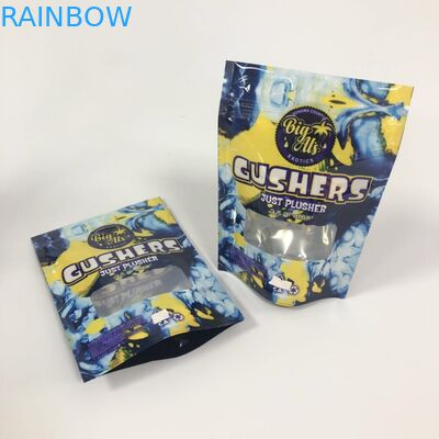 Mylar 포일 분출하는 유정 부대 초본 향 포장 패킹 알약은 주머니 관례 로고를 위로 서 있습니다