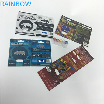 주문을 받아서 만들어지는 기술을 새기는 백금 10K 성 알약 캡슐 물집 카드 포장 상자