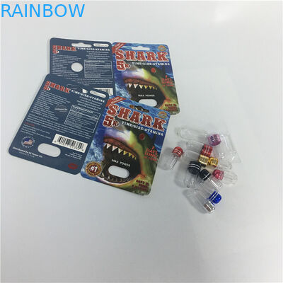 코뿔소 상자 물집 상어 서류상 카드를 포장하는 남성 증진 알약 캡슐