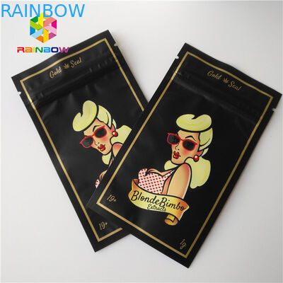 Resealable 주문 Ziplock는 1G Mylar 주머니 냄새 증거 CBD 대마 잡초 포장을 자루에 넣습니다