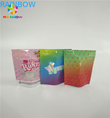 Childproof 3.5g는 위로 지퍼 주머니 부대를 주문을 받아서 만듭니다 인쇄 Runtz 팩 냄새 증거를 서 있습니다