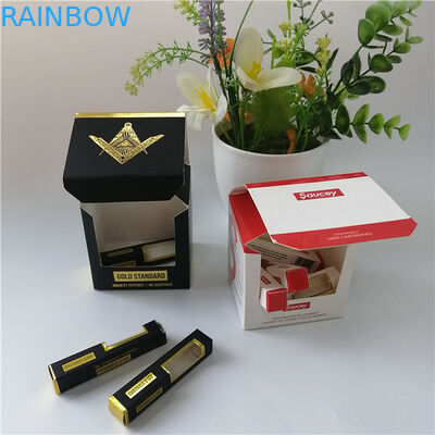 명확한 창 로고를 각인하는 포장 종이상자 뜨거운 포일은 포장 선물/화장품을 위해 인쇄했습니다